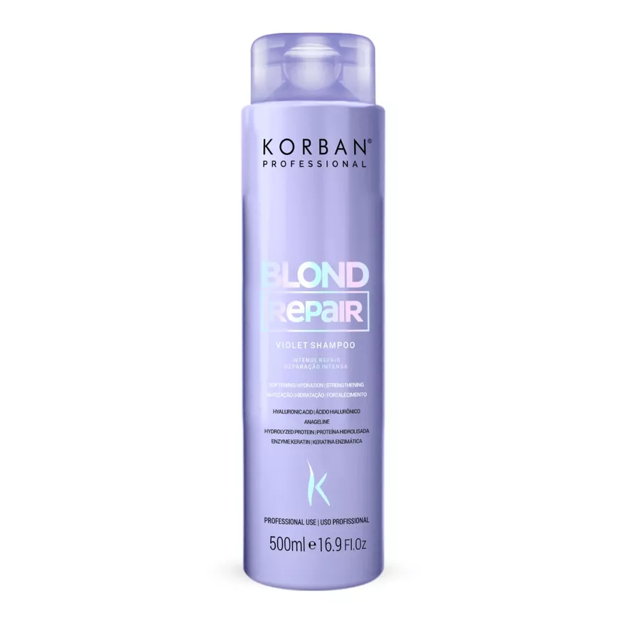 Korban Blond Repair Violet Shampoo šviesių plaukų šampūnas, 500 ml