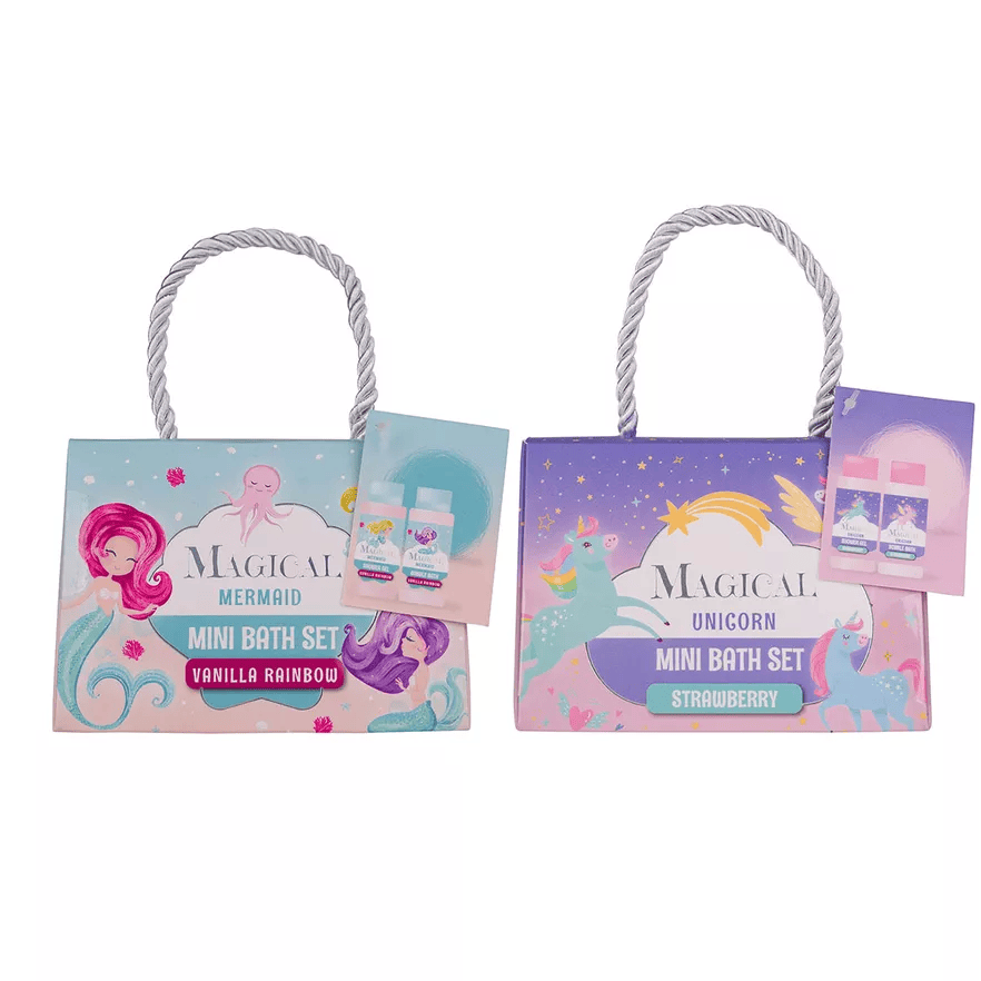 Magical Unicorn & Mermaid vonios rinkinys su kempine