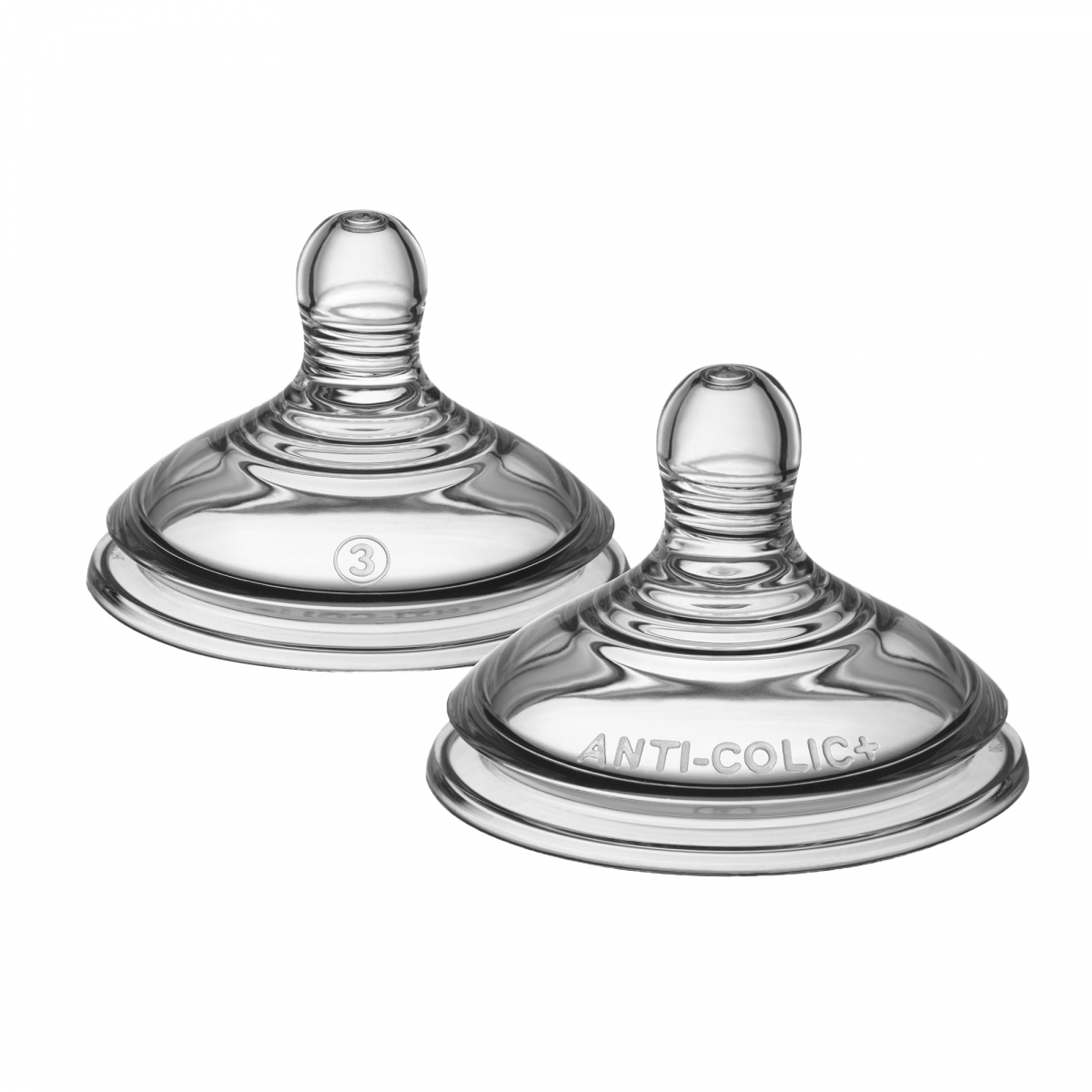 Minkštas silikoninis TOMMEE TIPPEE žindukas su antikoliniu vožtuvu, atkuriantis natūralų žindymą