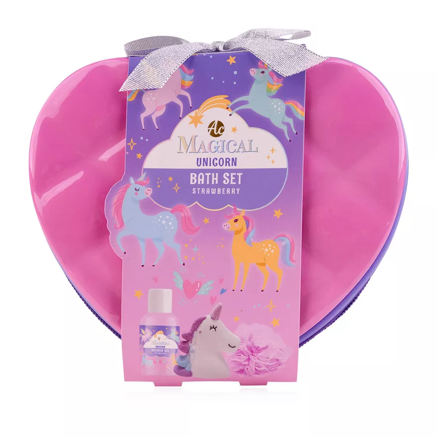 Magical Unicorn & Mermaid vonios rinkinys su kosmetine