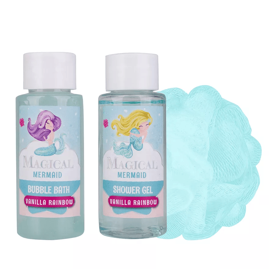 Magical Unicorn & Mermaid vonios rinkinys su kempine