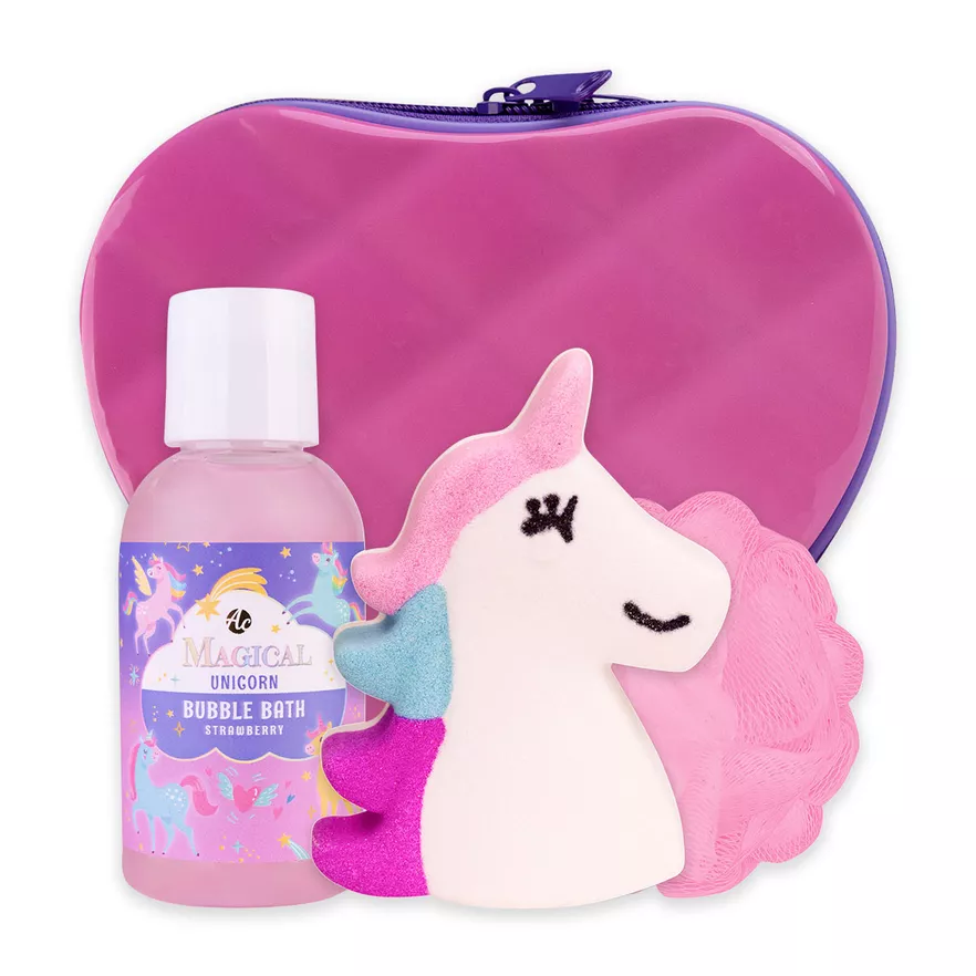 Magical Unicorn & Mermaid vonios rinkinys su kosmetine