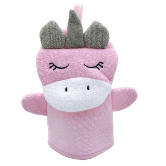 Linksmoji kempinė „Vienaragis“ vaikams, spalvinga ir švelni maudymosi kempinė