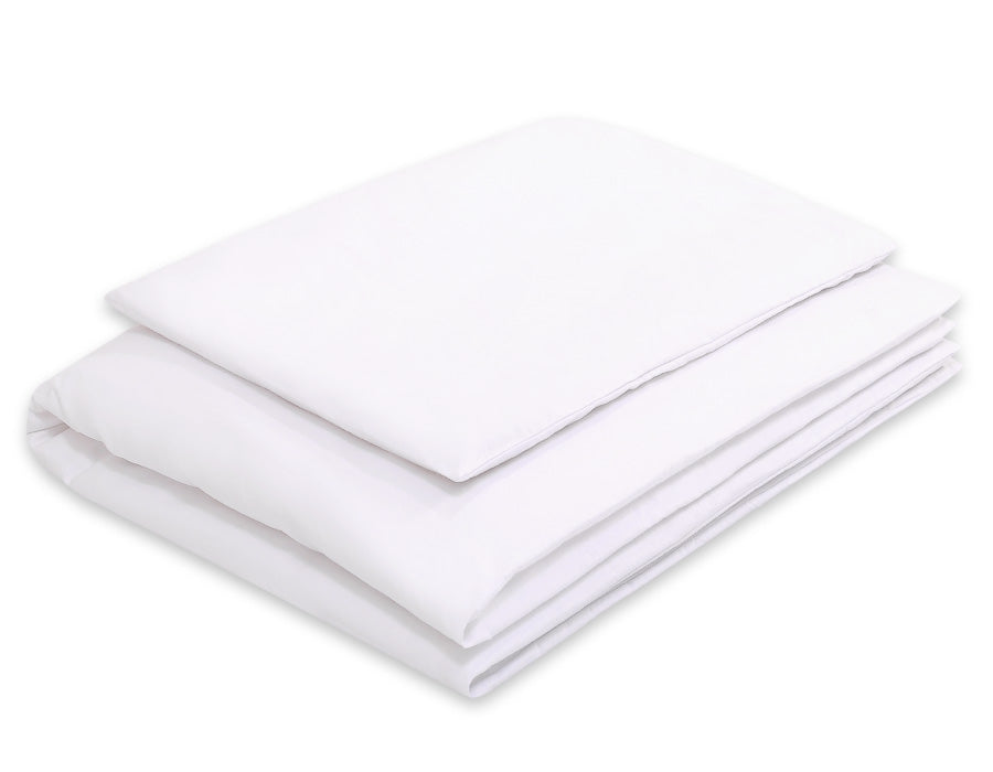 Bobono antklodės ir pagalvės komplektas kūdikiams, baltos spalvos, patogus ir minkštas