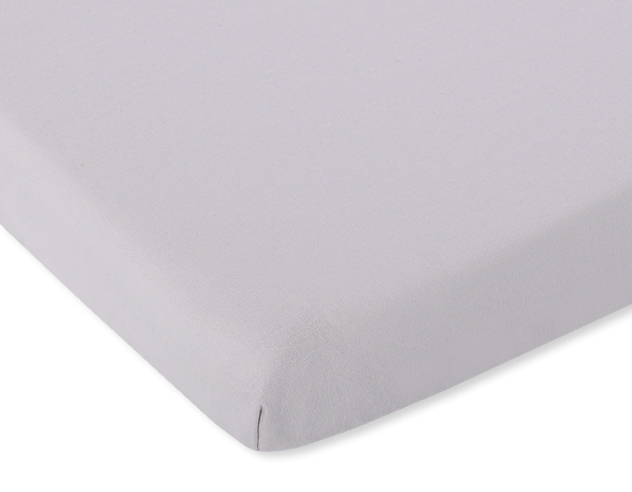 Bobono medvilninė paklodė su elastine juostele 120x60 cm, balta, tinkama kūdikio lovytei