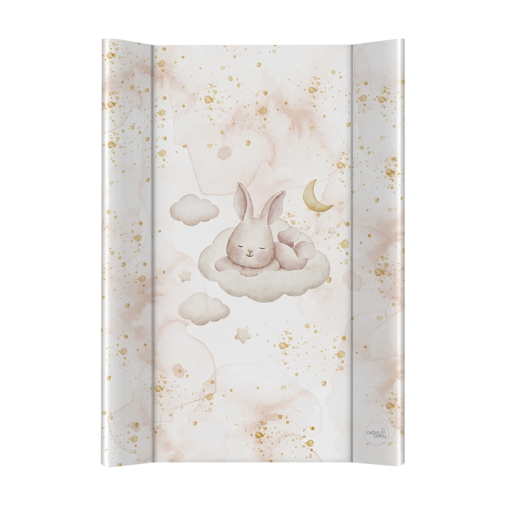 Kieta vystymo lenta kūdikiams Ultra Light Sleepy Bunny su mielo triušiuko piešiniu, 50x70 cm dydis