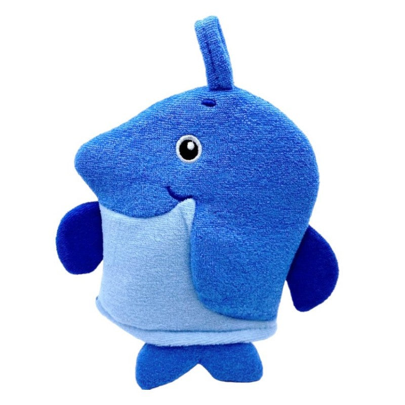 Linksmoji kempinė „Delfinas“ vaikams, žaisminga ir švelni maudymosi kempinė