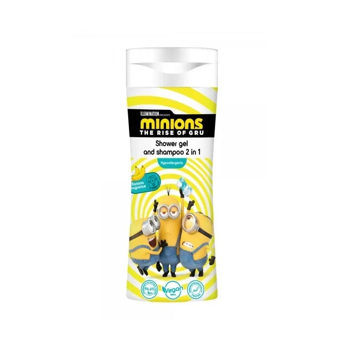 Minions dušo želė ir šampūnas 2 in 1, 300 ml, bananų kvapo