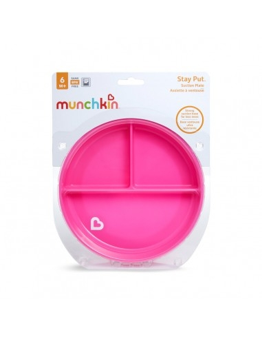 Prilimpanti MUNCHKIN lėkštutė mažylio primaitinimui, saugus dubenėlis be BPA savarankiškam valgymui