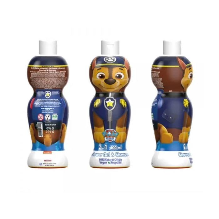 Paw Patrol Chase dušo želė ir šampūnas 2 in 1, 400 ml, vaikams