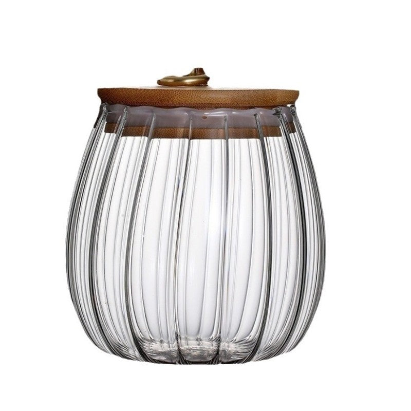 Prieskoninė 700 ml, borosilikatinio stiklo indas su banguotomis sienelėmis

