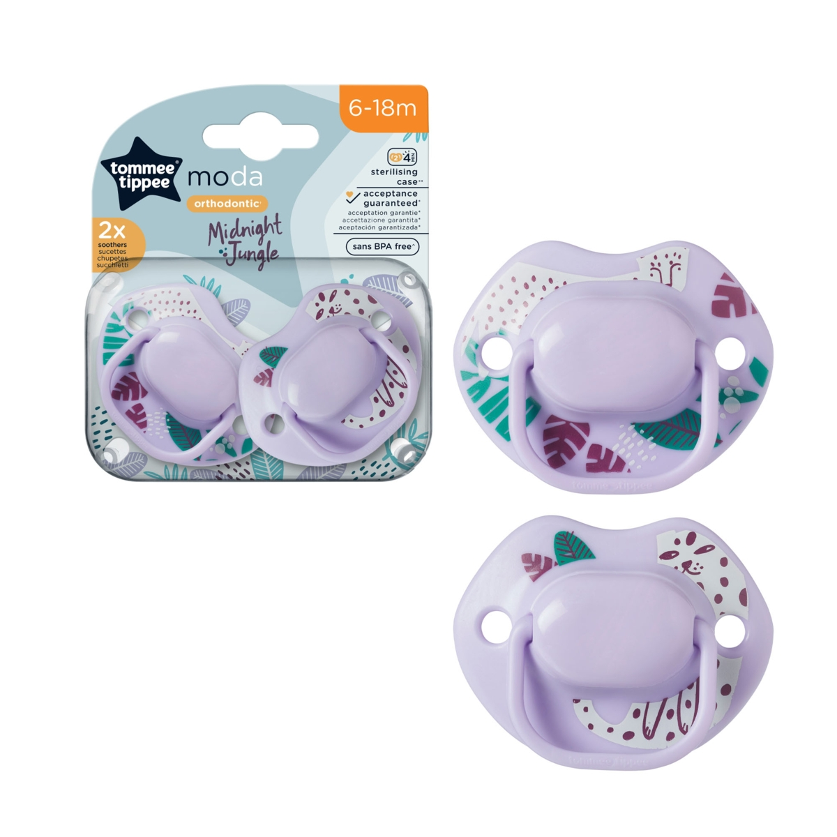 TOMMEE TIPPEE Moda čiulptukas palaikantis taisyklingą dantų dygimą, 6-18 mėn