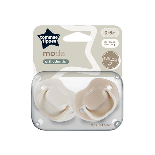 TOMMEE TIPPEE Moda silikoninis čiulptukas kūdikiams nuo 0 iki 6 mėnesių, ortodontinė forma